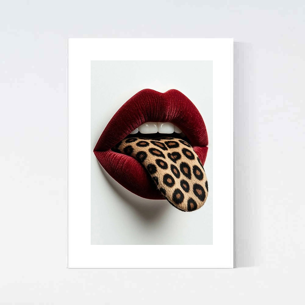 Leopard Tongue Poster