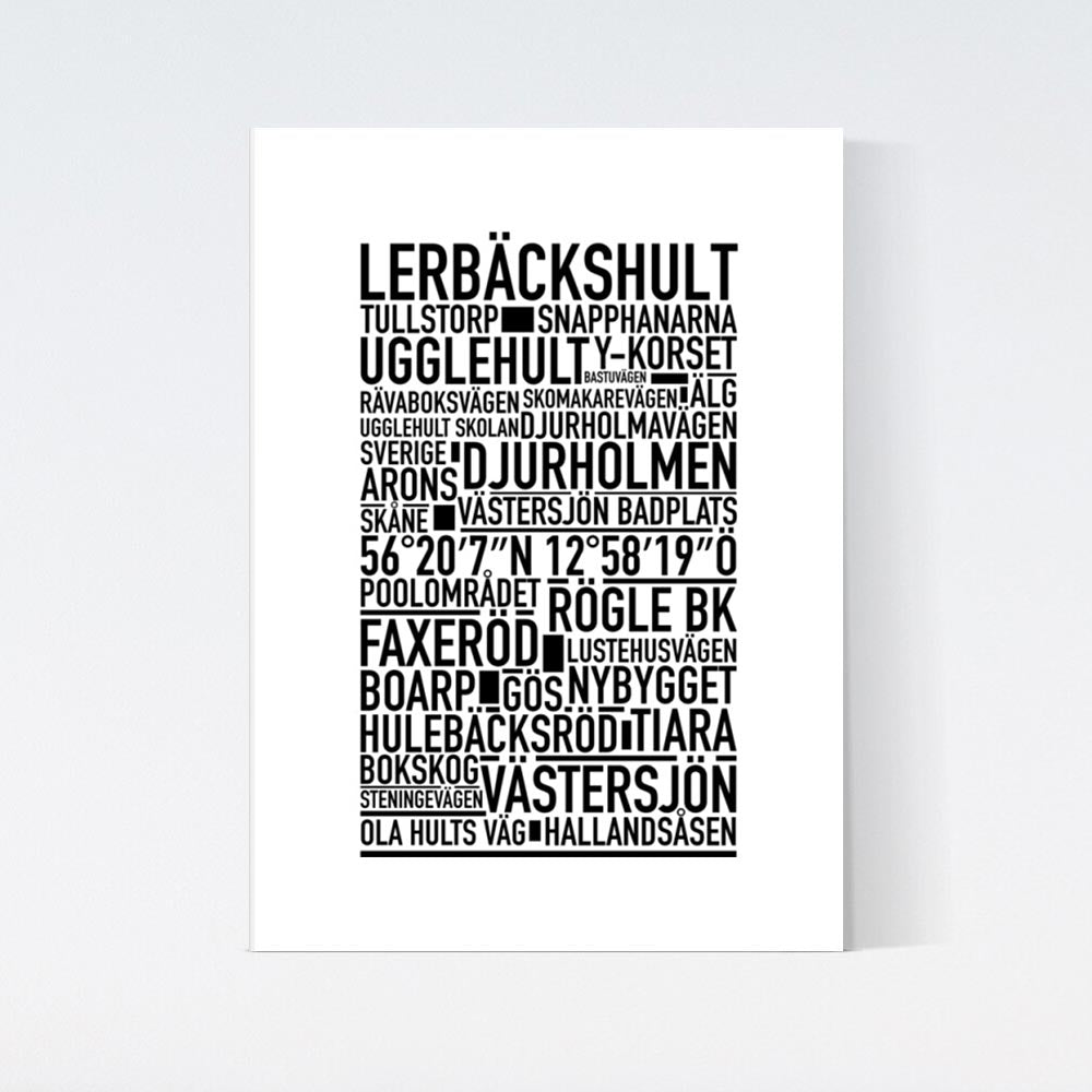 Lerbäckshult Text Poster
