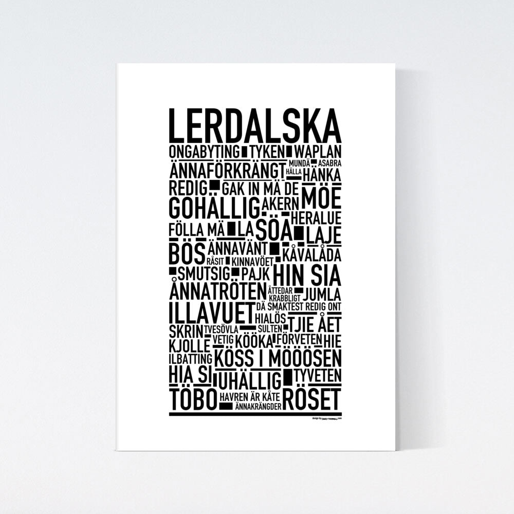 Lerdalska Dialekt Text Poster