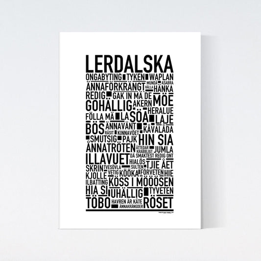 Lerdalska Dialekt Text Poster