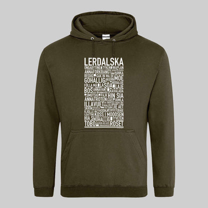 Lerdalska Dialekt Text Hoodie