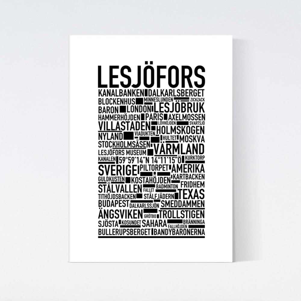 Lesjöfors Text Poster