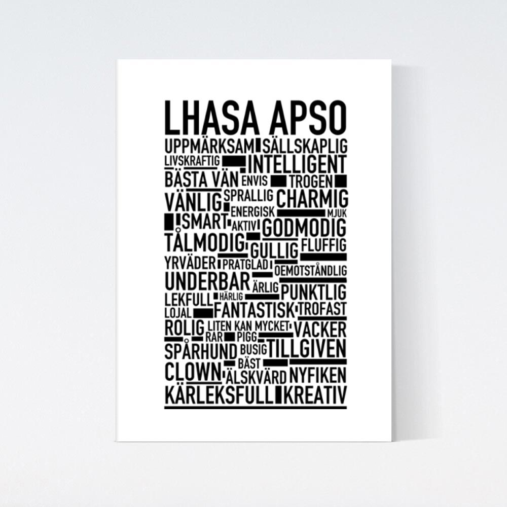 Lhasa Apso Text Poster
