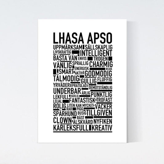 Lhasa Apso Text Poster