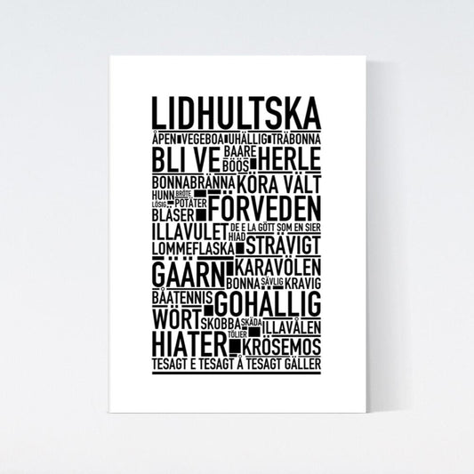 Lidhultska Dialekt Text Poster