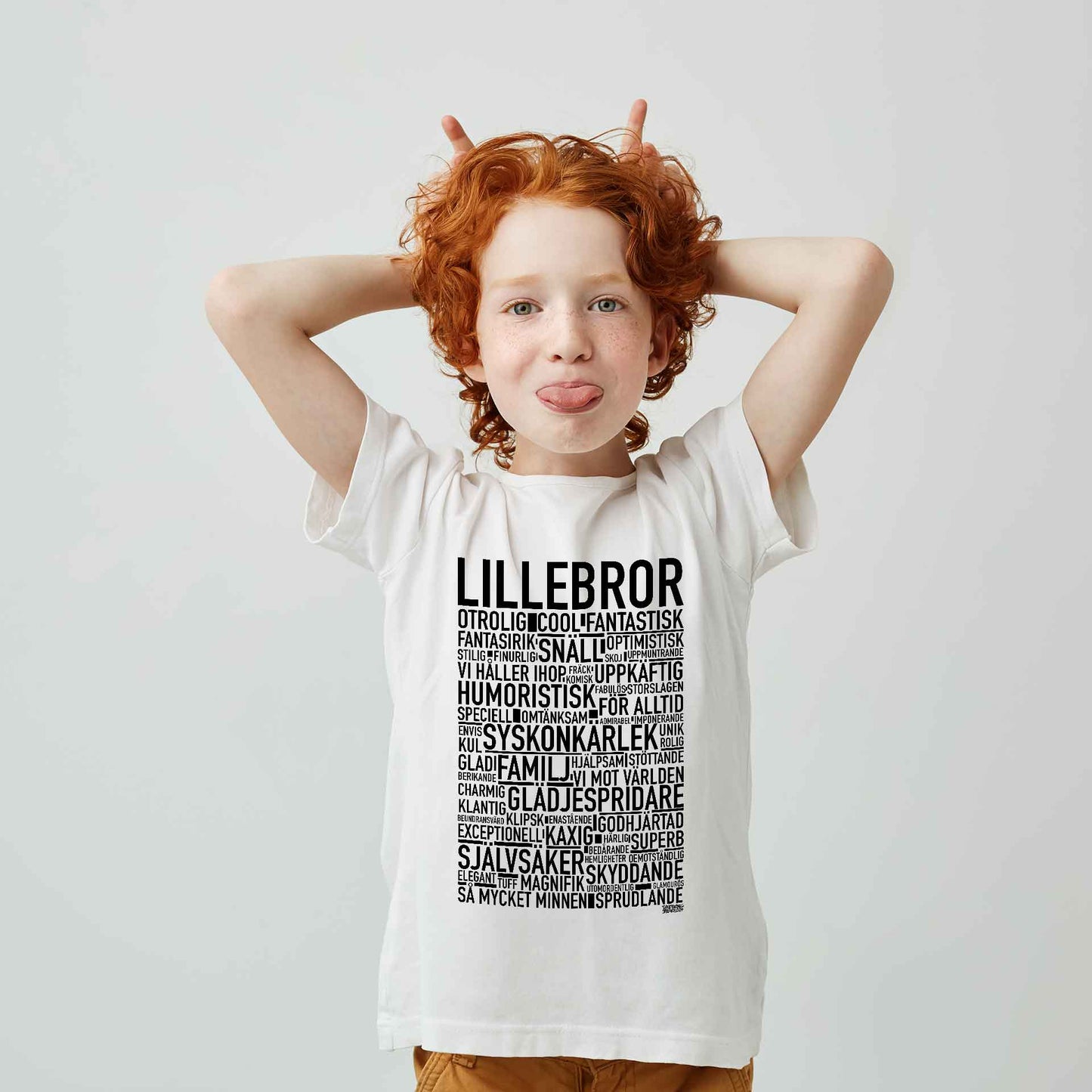 Lillebror Text Barn T-shirt