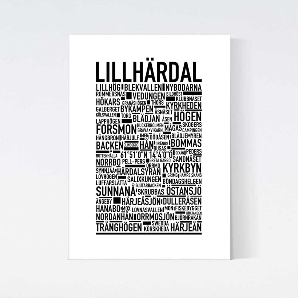 Lillhärdal Text Poster