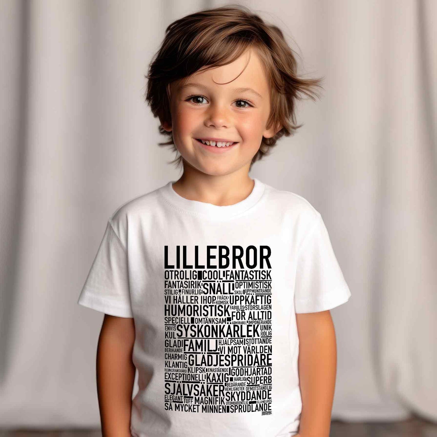 Lillebror Text Barn T-shirt