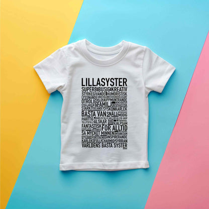 Lillasyster Text Barn T-shirt