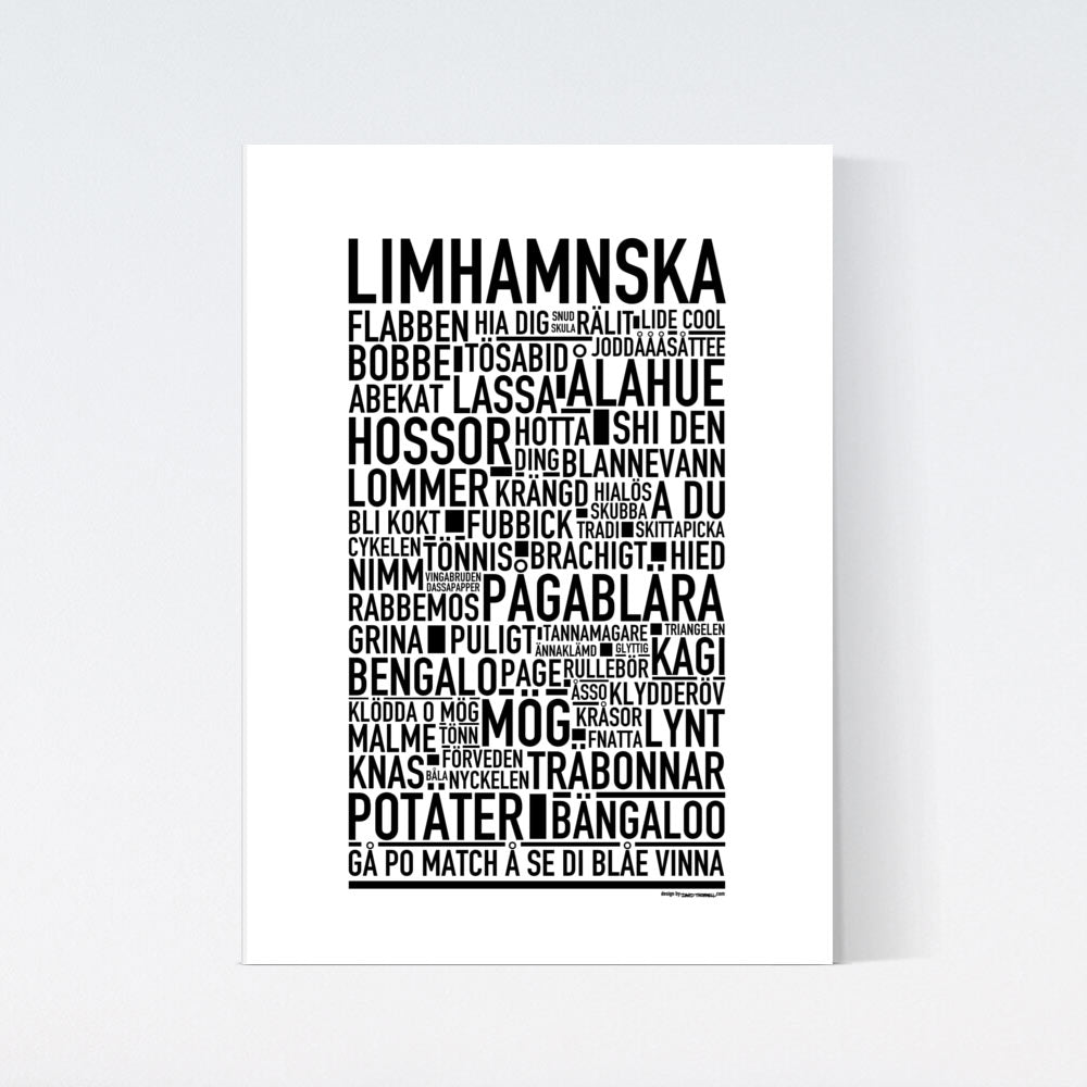 Limhamnska Dialekt Text Poster