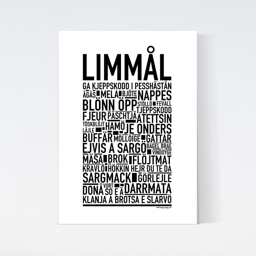 Limmål Dialekt Text Poster