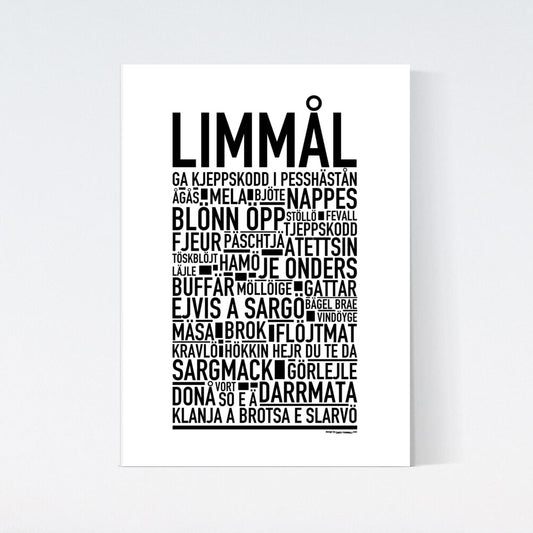 Limmål Dialekt Text Poster