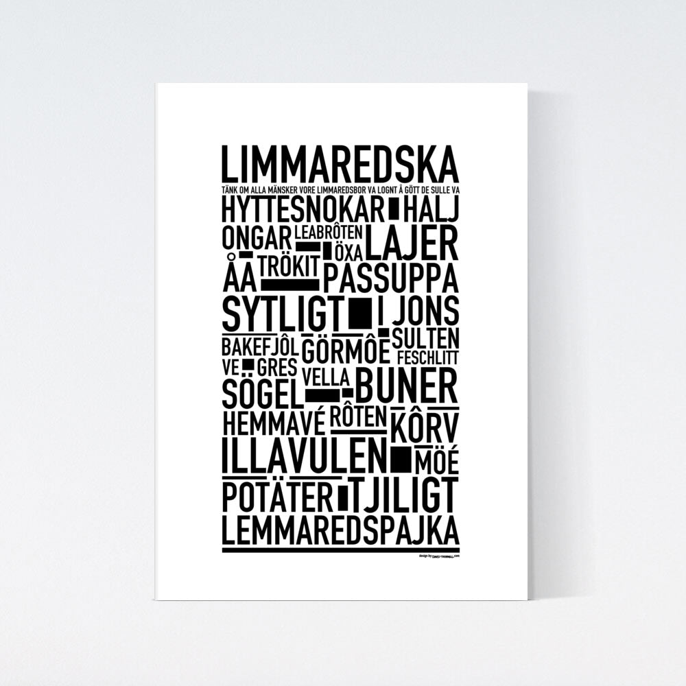 Limmaredska Dialekt Text Poster