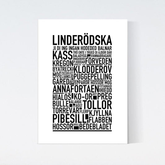 Linderödska Dialekt Text Poster