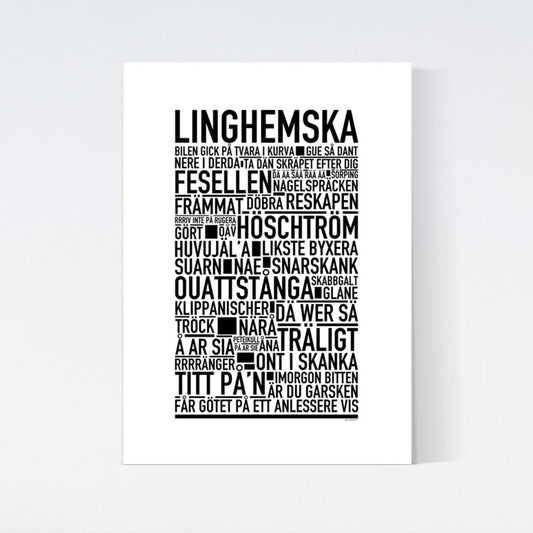 Linghemska Dialekt Text Poster