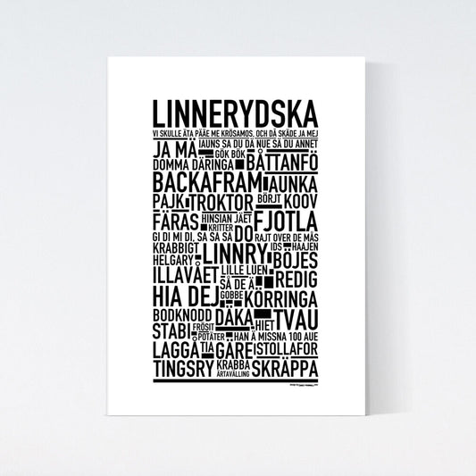 Listerländska Dialekt Text Poster