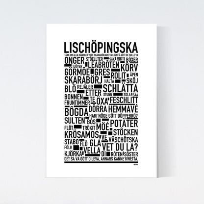 Lischöpingska Dialekt Text Poster