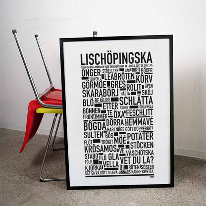 Lischöpingska Dialekt Text Poster