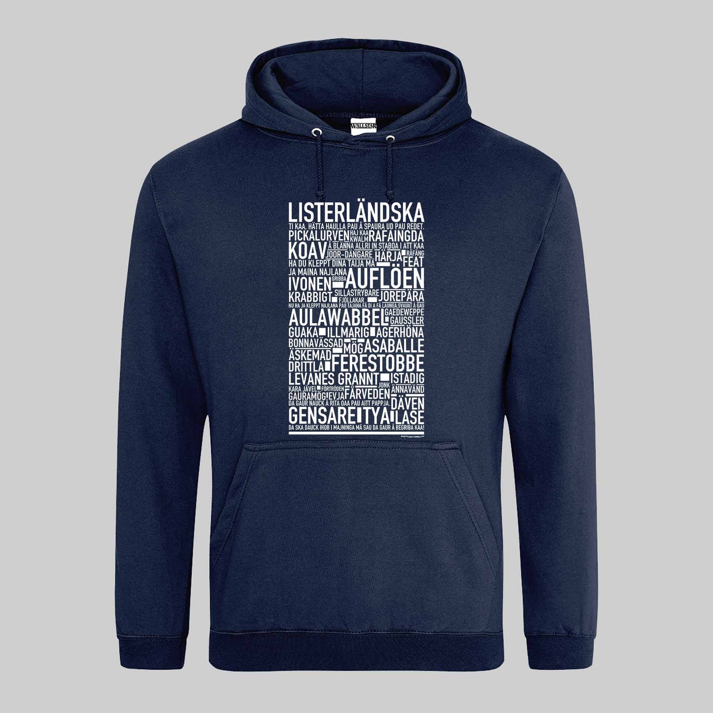 Listerländska Dialekt Text Hoodie