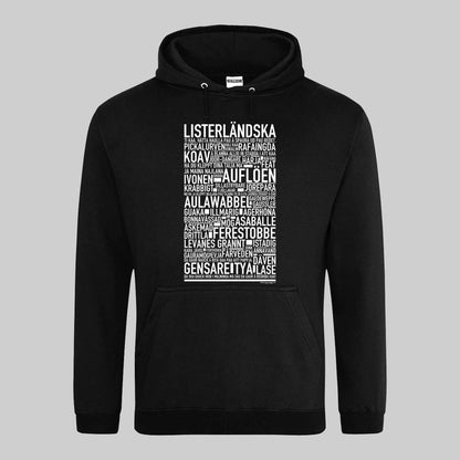 Listerländska Dialekt Text Hoodie