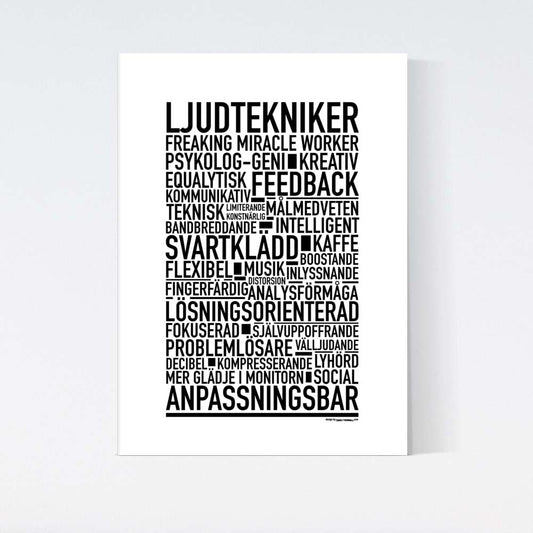 Ljudtekniker Text Poster