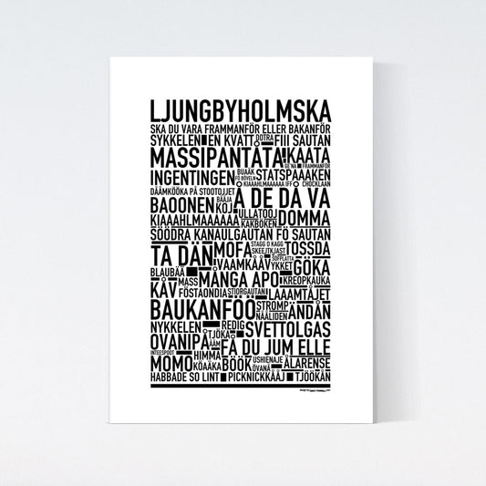 Ljungbyholmska Dialekt Text Poster