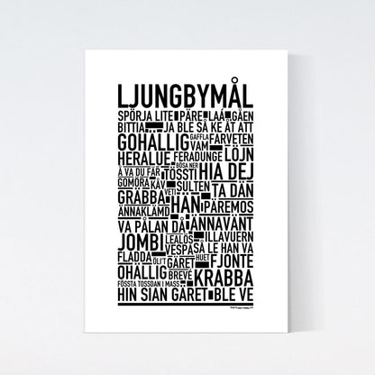 Ljungbymål Dialekt Text Poster