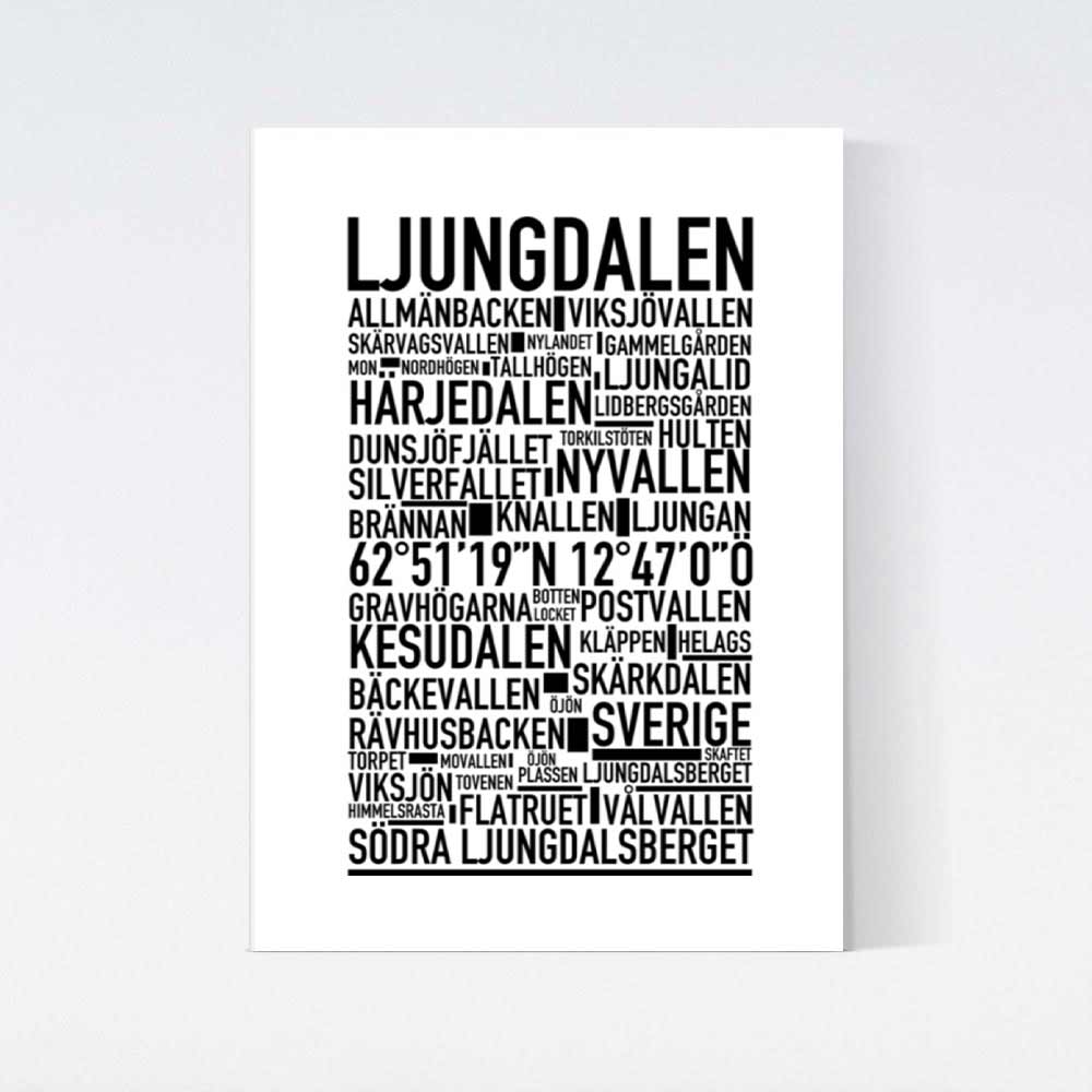 Ljungdalen Text Poster