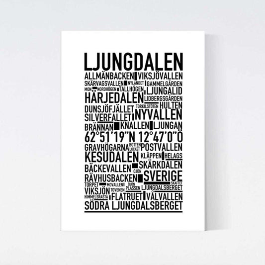 Ljungdalen Text Poster