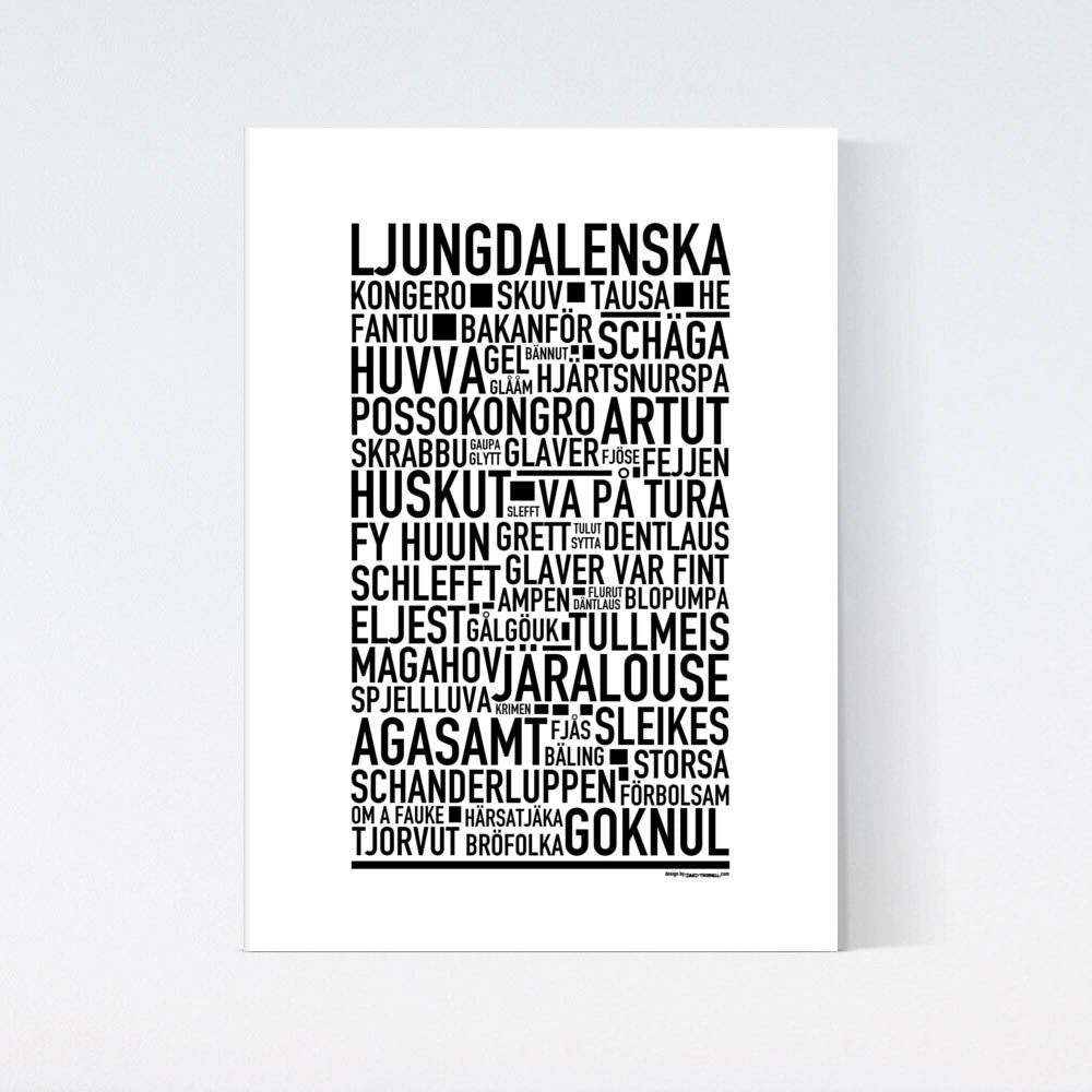 Ljungdalenska Dialekt Text Poster