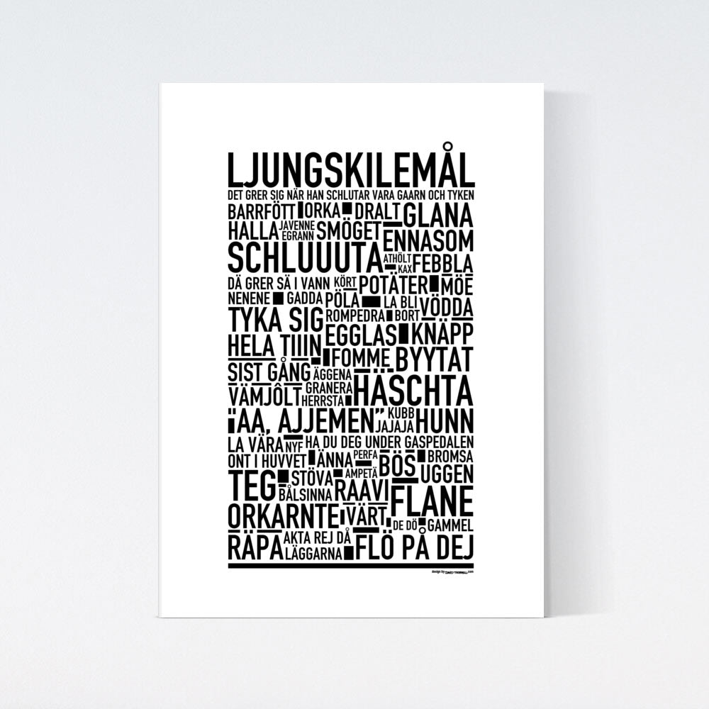 Ljungskilemål Dialekt Text Poster