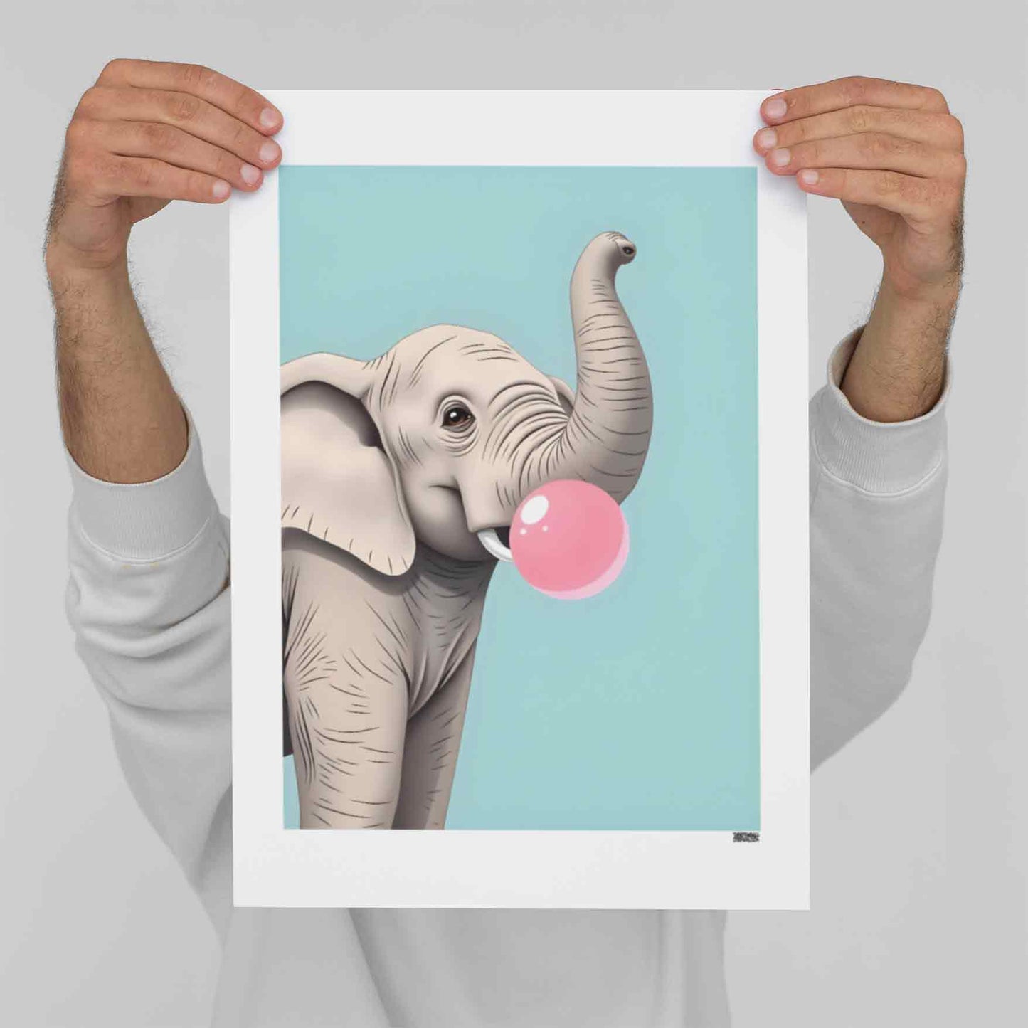 Bubblegum Elephant Poster