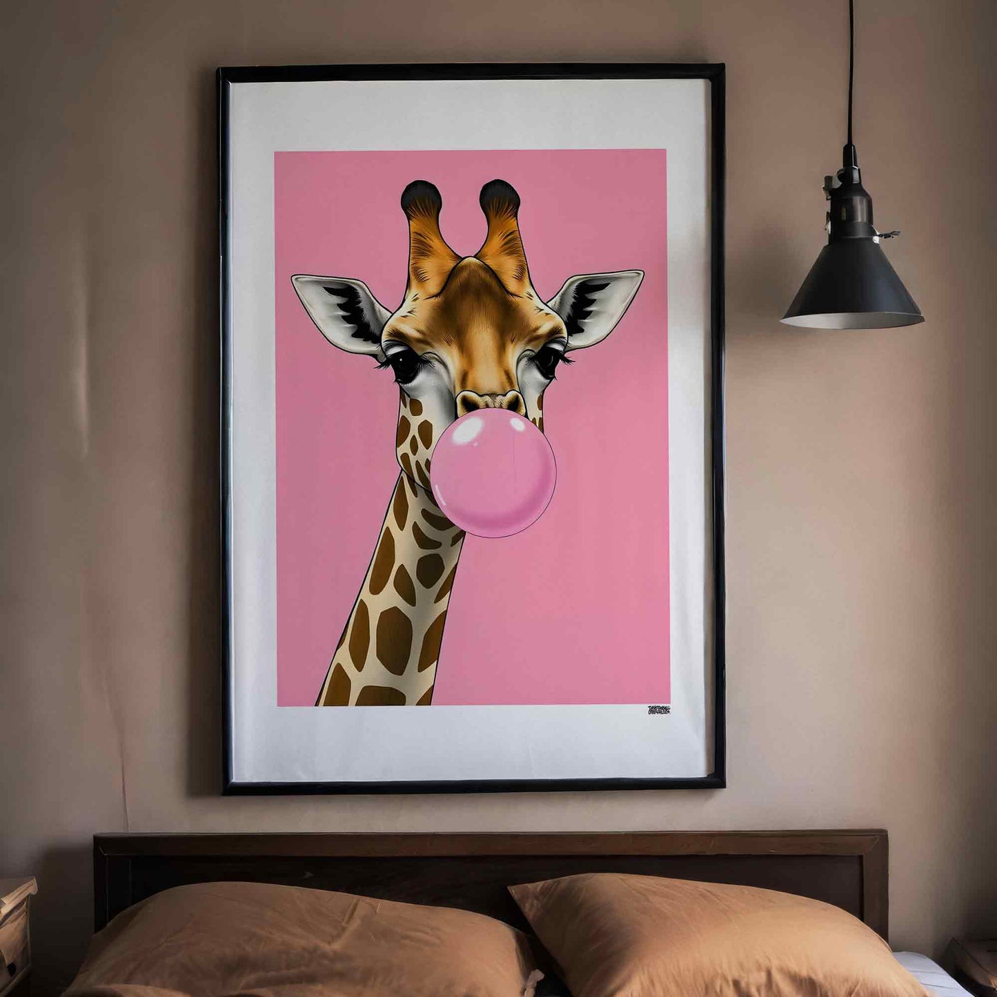 Bubblegum Giraffe Poster