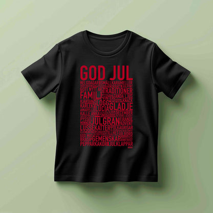 God Jul Text Barn T-shirt