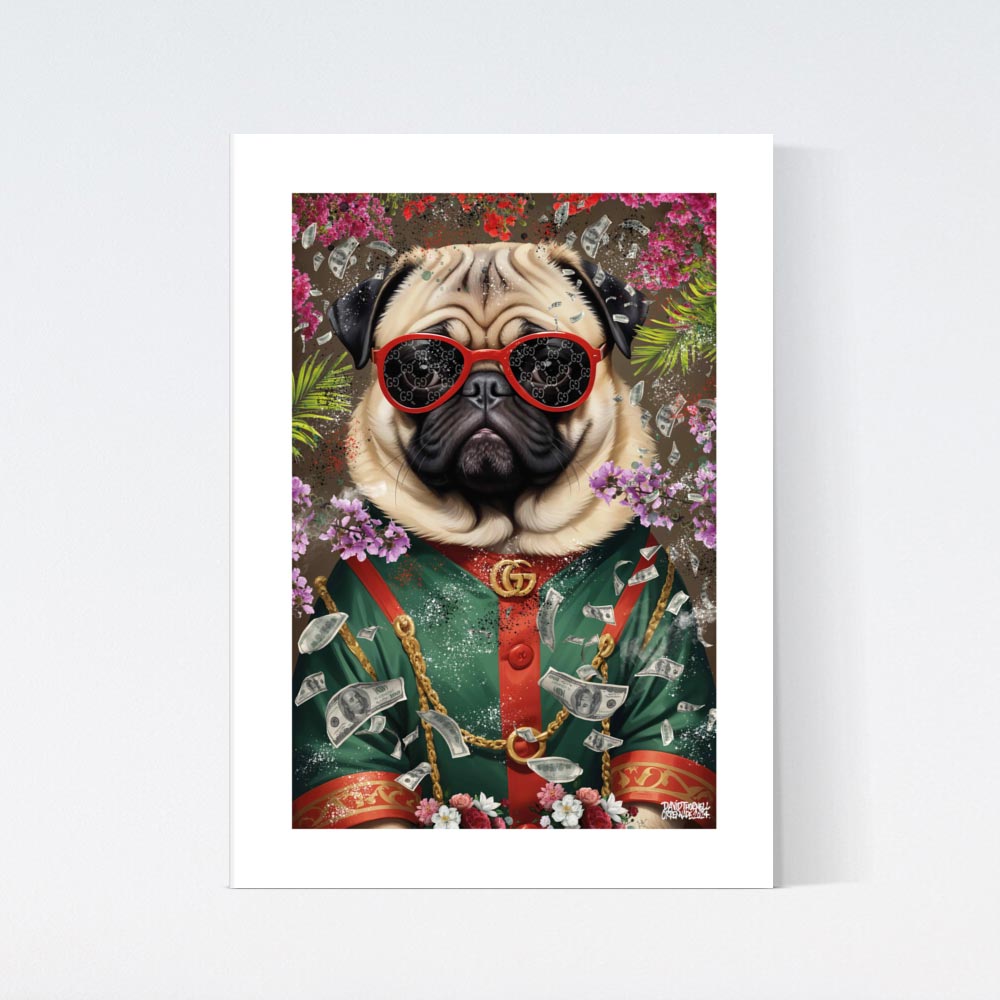 Bossy Pug Poster