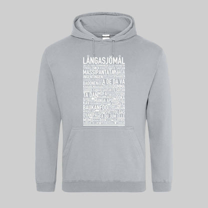 Långasjömål Dialekt Text Hoodie