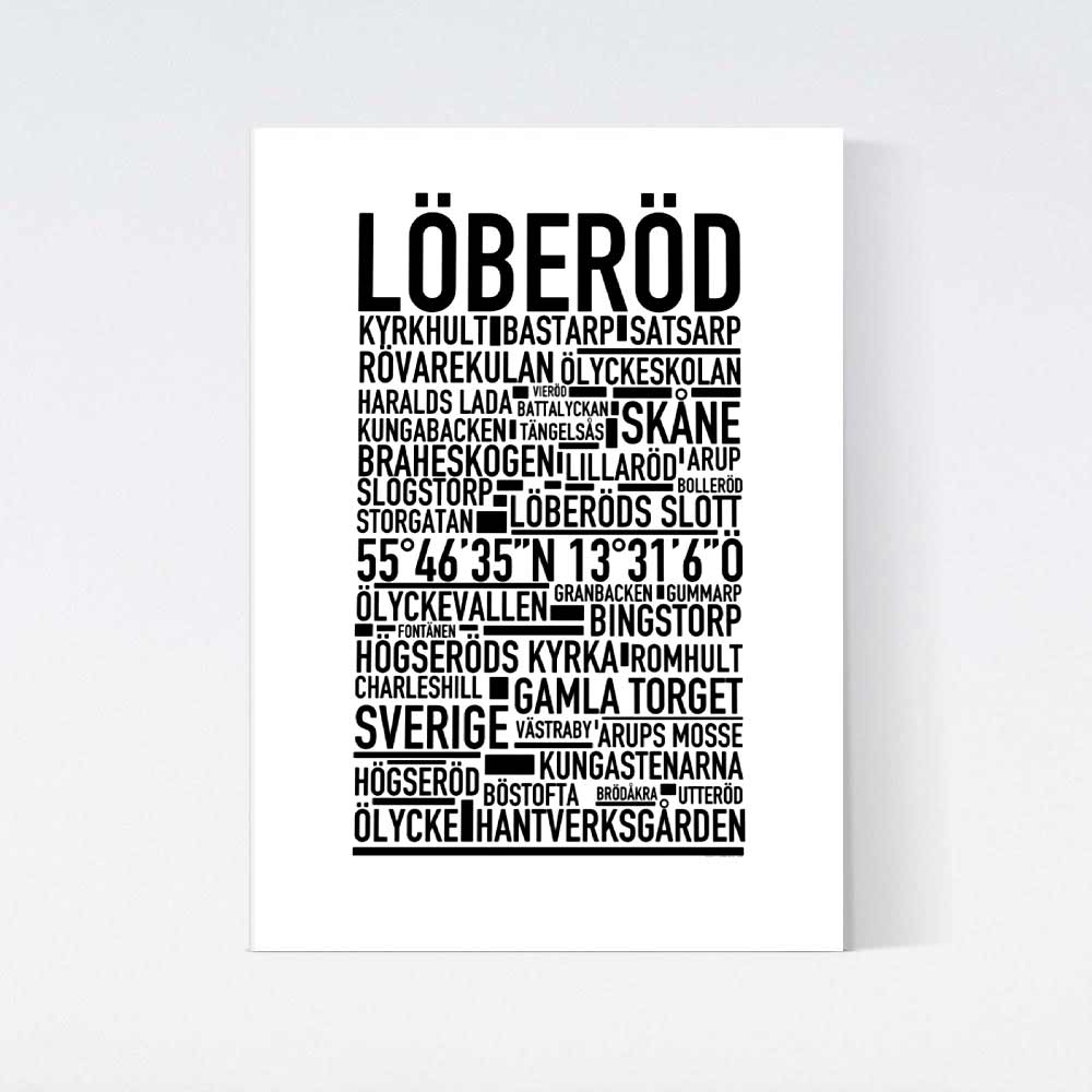 Löberöd Text Poster