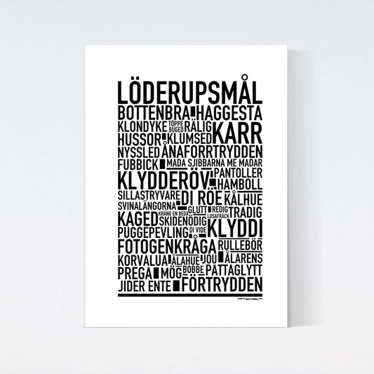 Löderupsmål Dialekt Text Poster