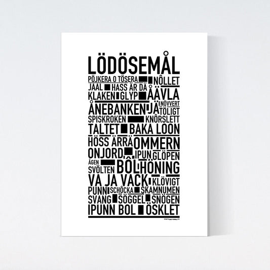 Lödösemål Dialekt Text Poster