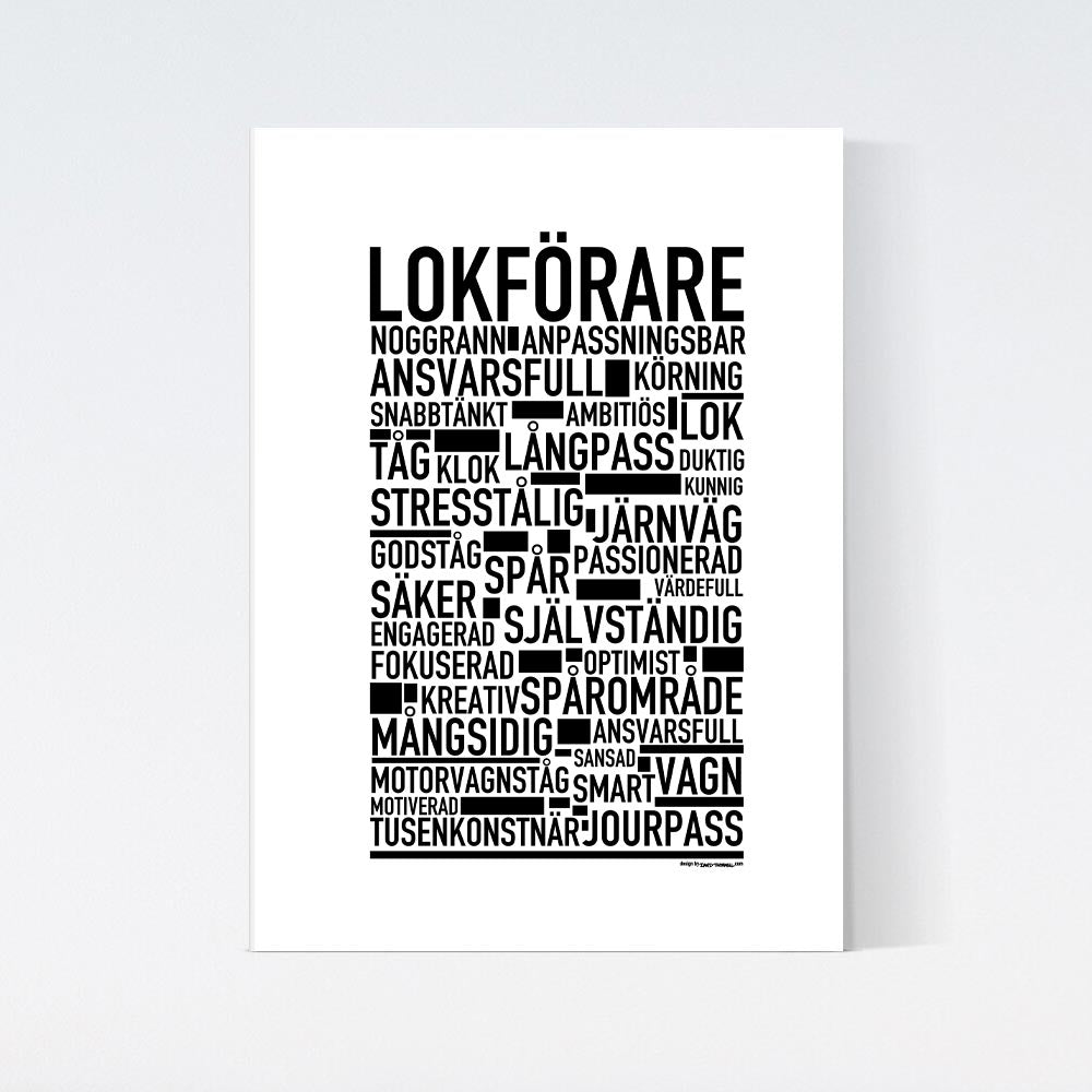 Lokförare Text Poster