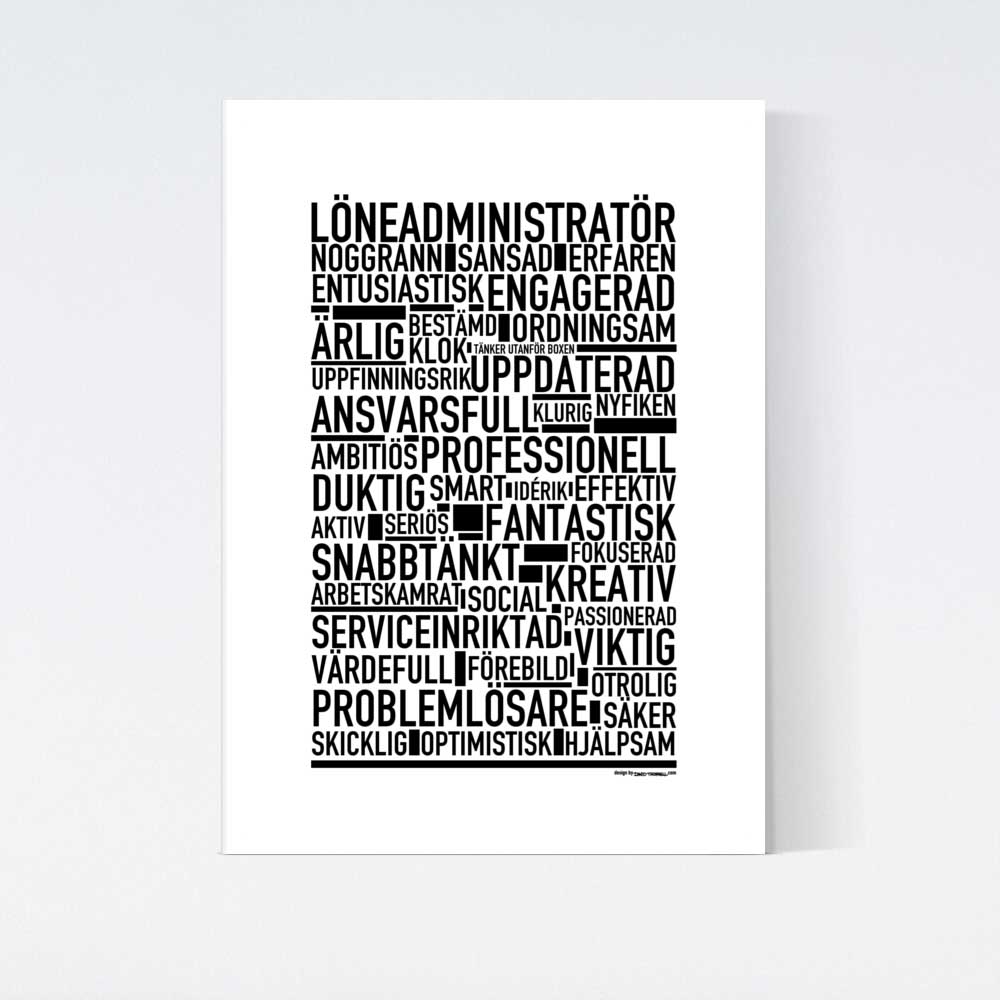 Löneadministratör Text Poster