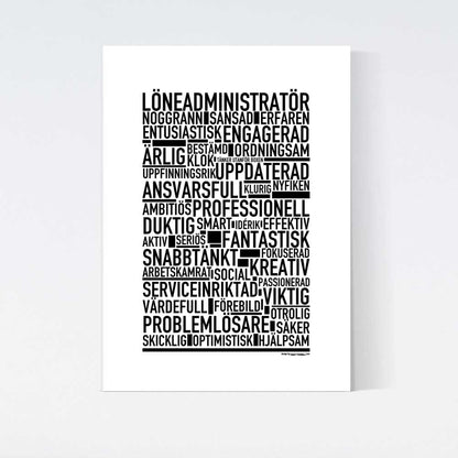 Löneadministratör Text Poster
