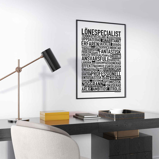 Lönespecialist Text Poster