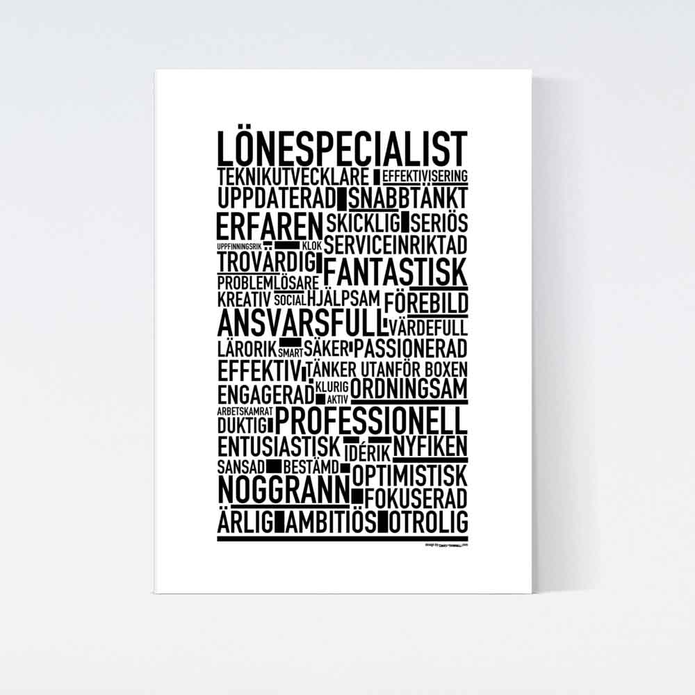 Lönespecialist Text Poster