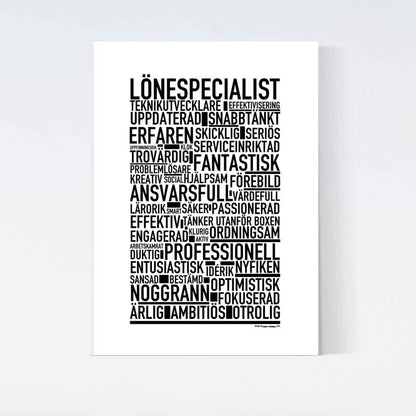 Lönespecialist Text Poster