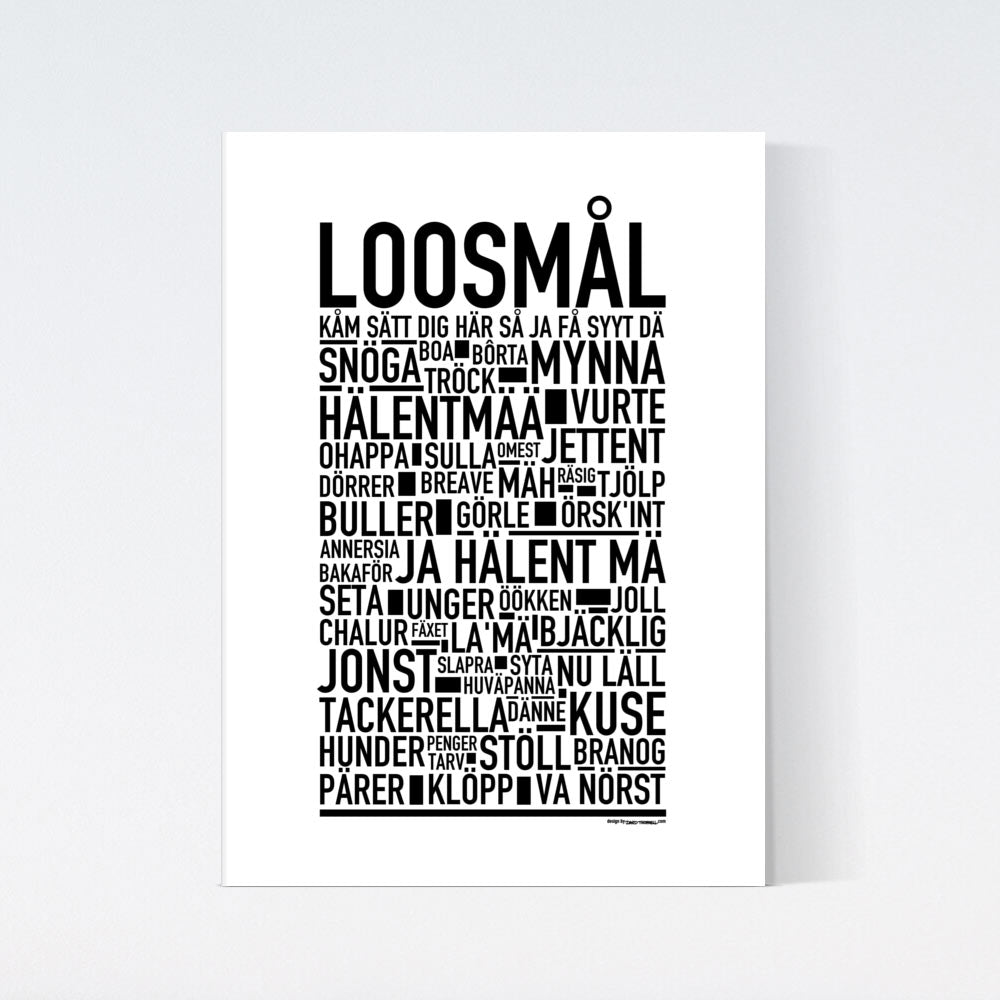 Loosmål Dialekt Text Poster