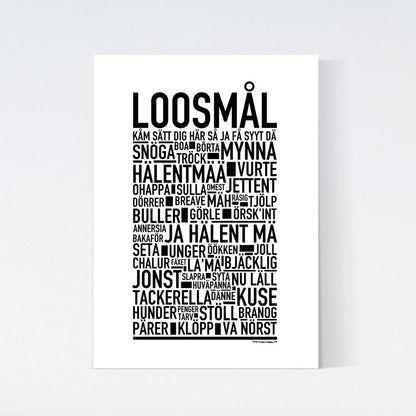 Loosmål Dialekt Text Poster