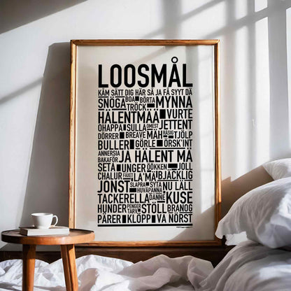 Loosmål Dialekt Text Poster