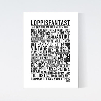 Loppisfantast Text Poster