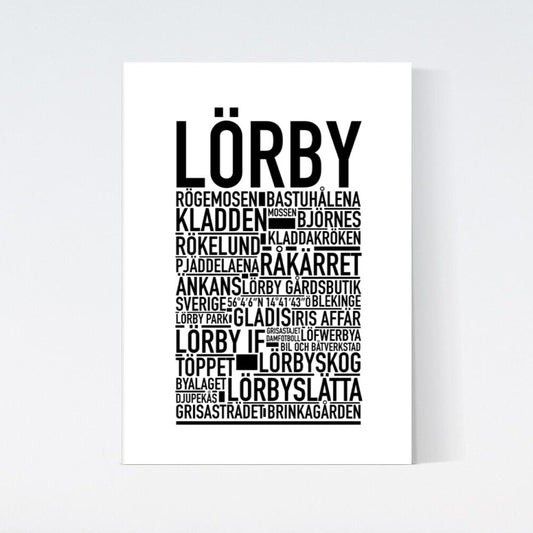 Lörby Text Poster